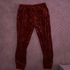 velvet joggers